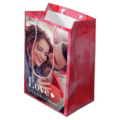 Liefde | Uw persoonlijke foto en een hart Medium Cadeauzakje (Achterkant Gekanteld)