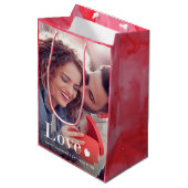 Liefde | Uw persoonlijke foto en een hart Medium Cadeauzakje (Voorkant Gekanteld)
