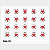 Liefde uw projectmanager ronde sticker (Vel)