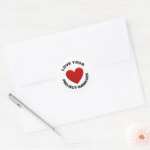 Liefde uw projectmanager ronde sticker (Envelop)