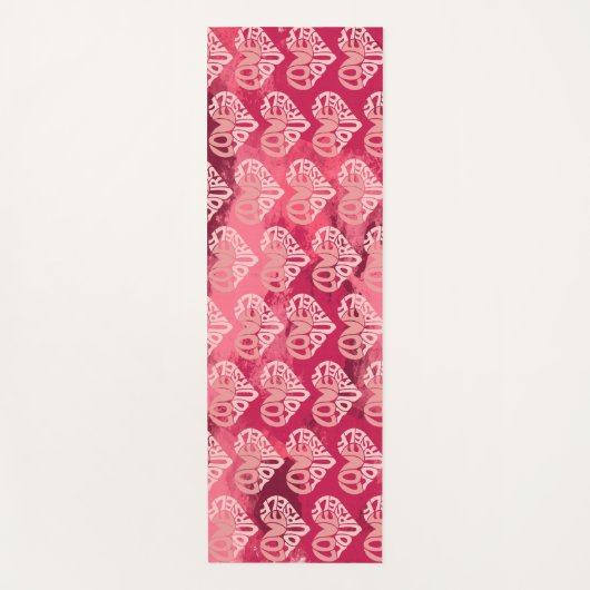 Liefde uzelf tweetone roze hartwoord yogamat (Voorkant)