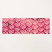 Liefde uzelf tweetone roze hartwoord yogamat (Voorkant (horizontaal))