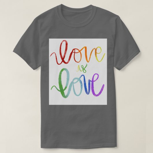 Liefde V2 Waterverf Regenboog T-shirt (Design voorkant)