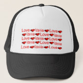 Liefde Vader in de wet Red Hearts Trucker Hat Trucker Pet (Voorkant)