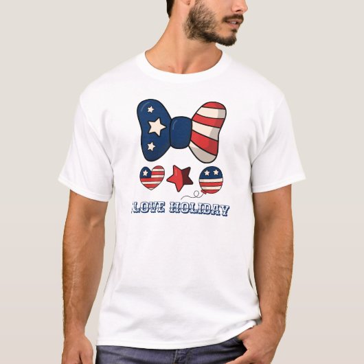 Liefde Vakantie  Amerikaans Design T-shirt (Voorkant)