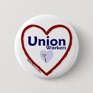 Liefde: vakbondsmensen - Button