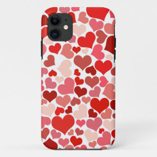 Liefde, Valentijn, dag, hart, vrouwen, roze, Roos iPhone 11 Hoesje