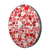 Liefde, Valentijn, dag, hart, vrouwen, roze, Roos Dartbord (Voorkant Rechts)