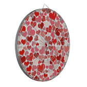 Liefde, Valentijn, dag, hart, vrouwen, roze, Roos Dartbord (Voorkant Links)