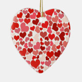 Liefde, Valentijn, dag, hart, vrouwen, roze, Roos Keramisch Ornament (Rechts)