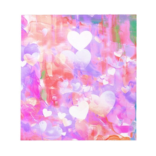 Liefde, Valentijn, dag, hart, vrouwen, roze, Roos Notitieblok (Voorkant)