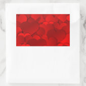 Liefde, Valentijn, dag, hart, vrouwen, roze, Roos Rechthoekige Sticker (Tas)