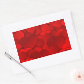 Liefde, Valentijn, dag, hart, vrouwen, roze, Roos Rechthoekige Sticker (Envelop)