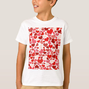 Liefde, Valentijn, dag, hart, vrouwen, roze, Roos T-shirt