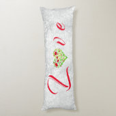 Liefde Valentijn Floral Heart Lichaamskussen (Achterkant (Verticaal))