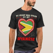 Liefde Valentijn Hart Gestolen Guyanees Geschenk T-shirt (Voorkant)