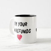 Liefde Valentijn Ik ben Uw Tweekleurige Koffiemok (Voorkant links)