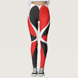 Liefde valentijn Paar Rood Zwart Bloemen Nieuw Sim Leggings