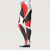Liefde valentijn Paar Rood Zwart Bloemen Nieuw Sim Leggings (Links)