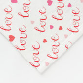 Liefde Valentijn Roze Rode Harten Fleece Deken (Hoek)