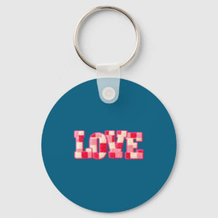Liefde Valentijn Schattig Meisje Vrouw Illustratie Sleutelhanger