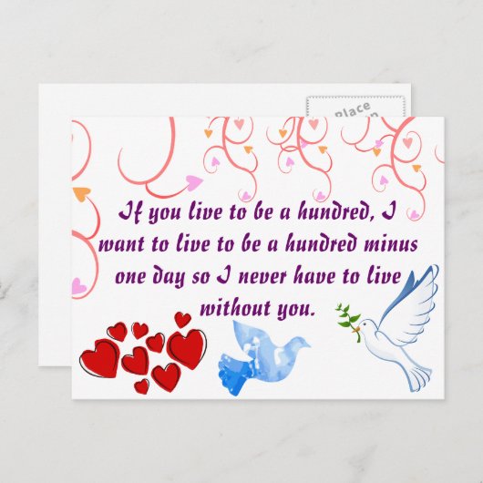 Liefde Valentijn Trouwvrouw Man Peace Destiny Feestdagenkaart (Voorkant / Achterkant)