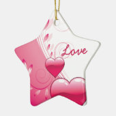 Liefde Valentijn's Day harten wervelt aangepaste o Keramisch Ornament (Links)