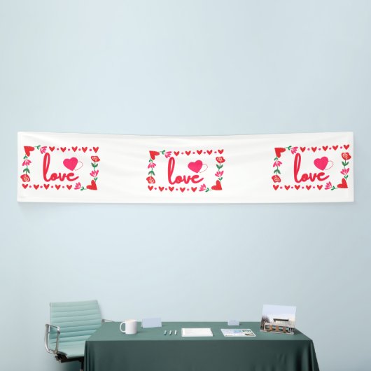 Liefde Valentijnsdag 2.5x12 Vinyl Banner (Beurs)