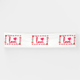 Liefde Valentijnsdag 2.5x12 Vinyl Banner