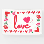 Liefde Valentijnsdag 2.5x4 Vinyl Banner (Horizontaal)