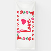 Liefde Valentijnsdag 2.5x6 Vinyl Banner (Verticaal)