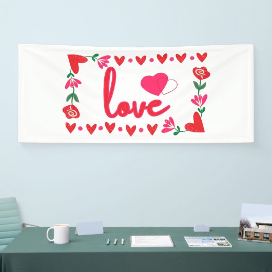 Liefde Valentijnsdag 2.5x6 Vinylbanner Spandoek (Beurs)