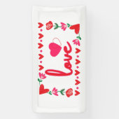 Liefde Valentijnsdag 2x1 Vinylbanner Spandoek (Verticaal)