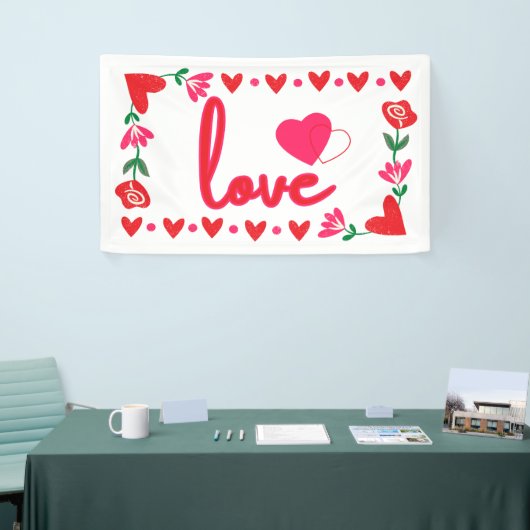 Liefde Valentijnsdag 3x5 Vinyl Banner (Beurs)