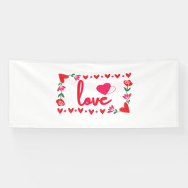 Liefde Valentijnsdag 4x10 Vinyl Banner