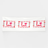 Liefde Valentijnsdag 4x12 Vinylbanner Spandoek (Horizontaal)