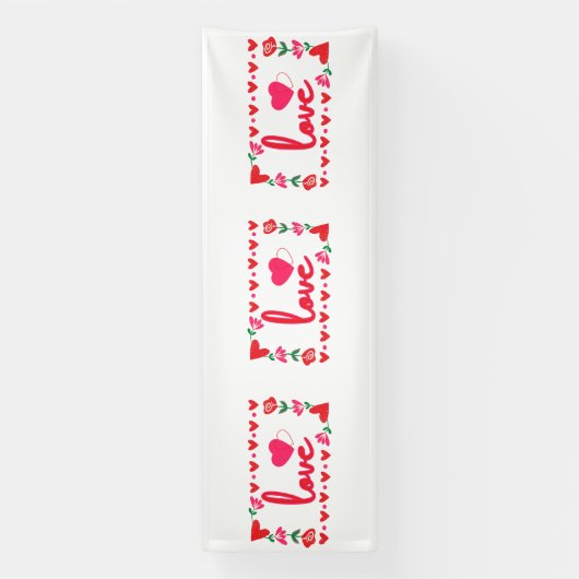 Liefde Valentijnsdag 4x12 Vinylbanner Spandoek (Verticaal)