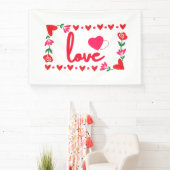 Liefde Valentijnsdag 4x6 Vinyl Banner (Insitu)