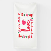 Liefde Valentijnsdag 4x8 Vinyl Banner (Verticaal)