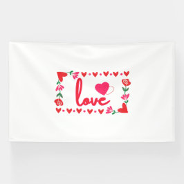 Liefde Valentijnsdag 6x10 Vinyl Banner