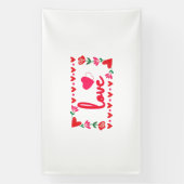 Liefde Valentijnsdag 6x10 Vinyl Banner (Verticaal)