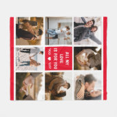 Liefde Valentijnsdag 8 Fotocollage Rood Fleece Deken (Voorkant (Horizontaal))