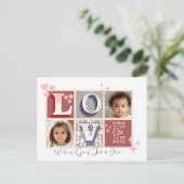 LIEFDE Valentijnsdag Aangepaste Tekst & Foto's Briefkaart (Staand voorkant)