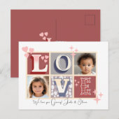 LIEFDE Valentijnsdag Aangepaste Tekst & Foto's Briefkaart (Voorkant / Achterkant)