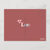 LIEFDE Valentijnsdag Aangepaste Tekst & Foto's Briefkaart (Achterkant)