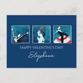 Liefde. Valentijnsdag Art Deco Feestdagenkaart