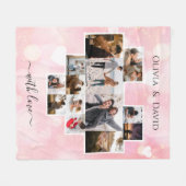 Liefde Valentijnsdag Fotocollage Fleece Deken (Voorkant (Horizontaal))