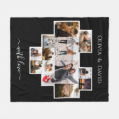 Liefde Valentijnsdag Fotocollage Fleece Deken (Voorkant (Horizontaal))