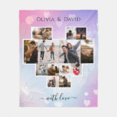 Liefde Valentijnsdag Fotocollage Fleece Deken (Voorkant)