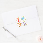 Liefde Valentijnsdag glitter hart Vierkante Sticker (Envelop)